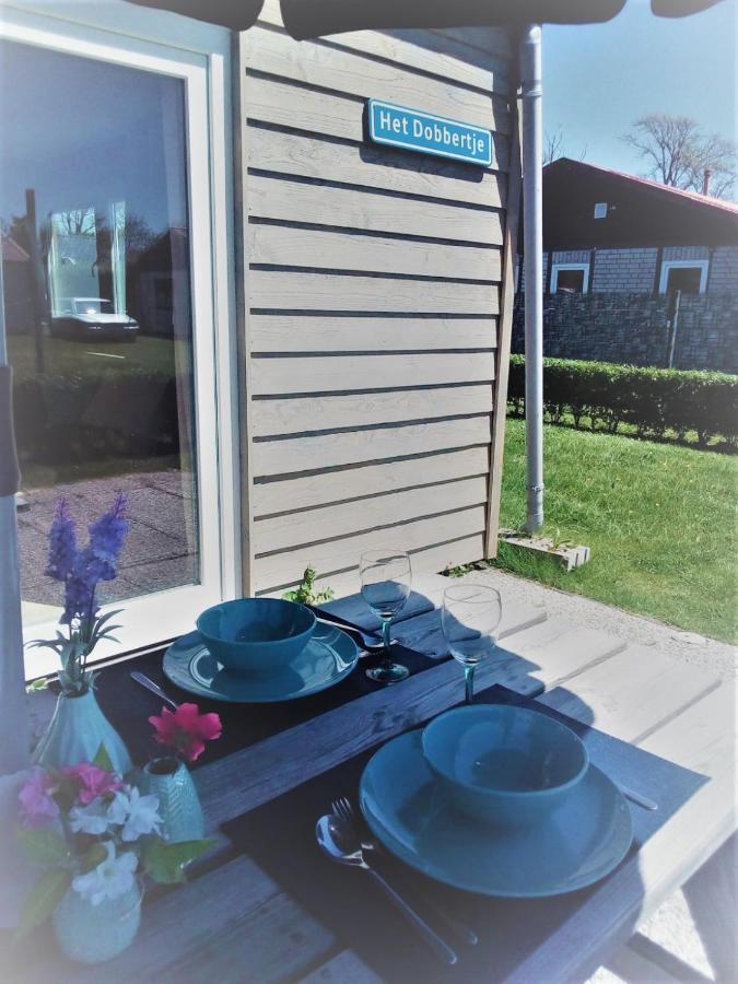 Het Dobbertje, Charmant Houten Huisje Sint Maartensvlotbrug Bagian luar foto